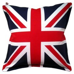 'Retro Cushions' Luxury Bespoke Pillow ‘Velvet Flag-let', Made in UK