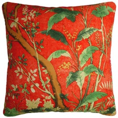'Vintage Cushions' Luxury Bespoke Silk Pillow 'Bird of Paradize' Made in London