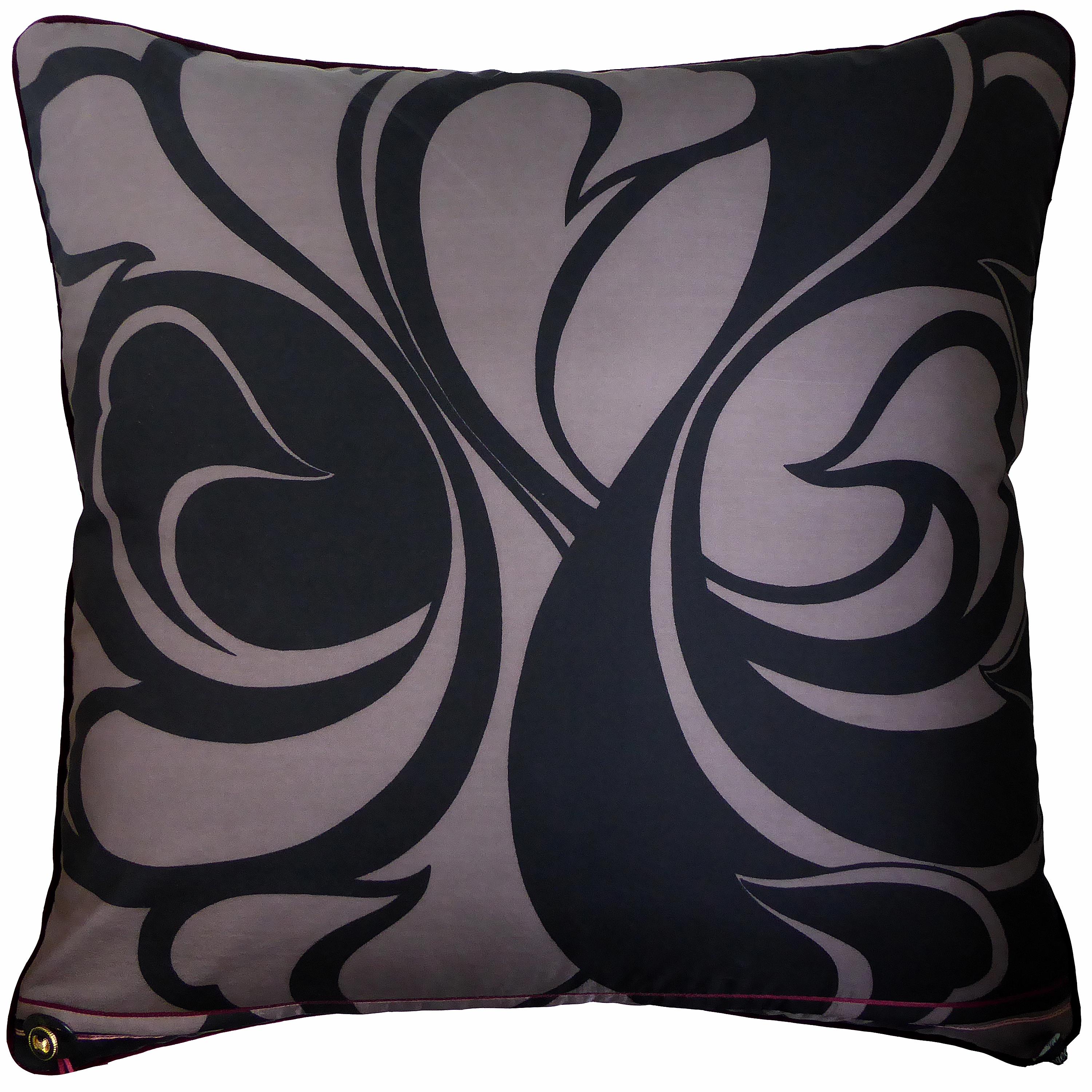 Mid-Century Modern Vintage Cushions Luxury Bespoke Silk Pillow, Stained Glass Window of Africa