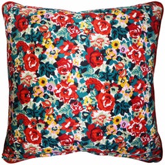 Vintage Cushions, Luxury Bespoke Silk Pillow Tiffany Lampshade, Made in London