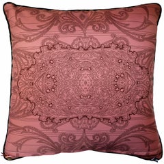 ‘Vintage Cushions’ Luxury Silk Bespoke pillow 'Alma and Molasses' Made in London