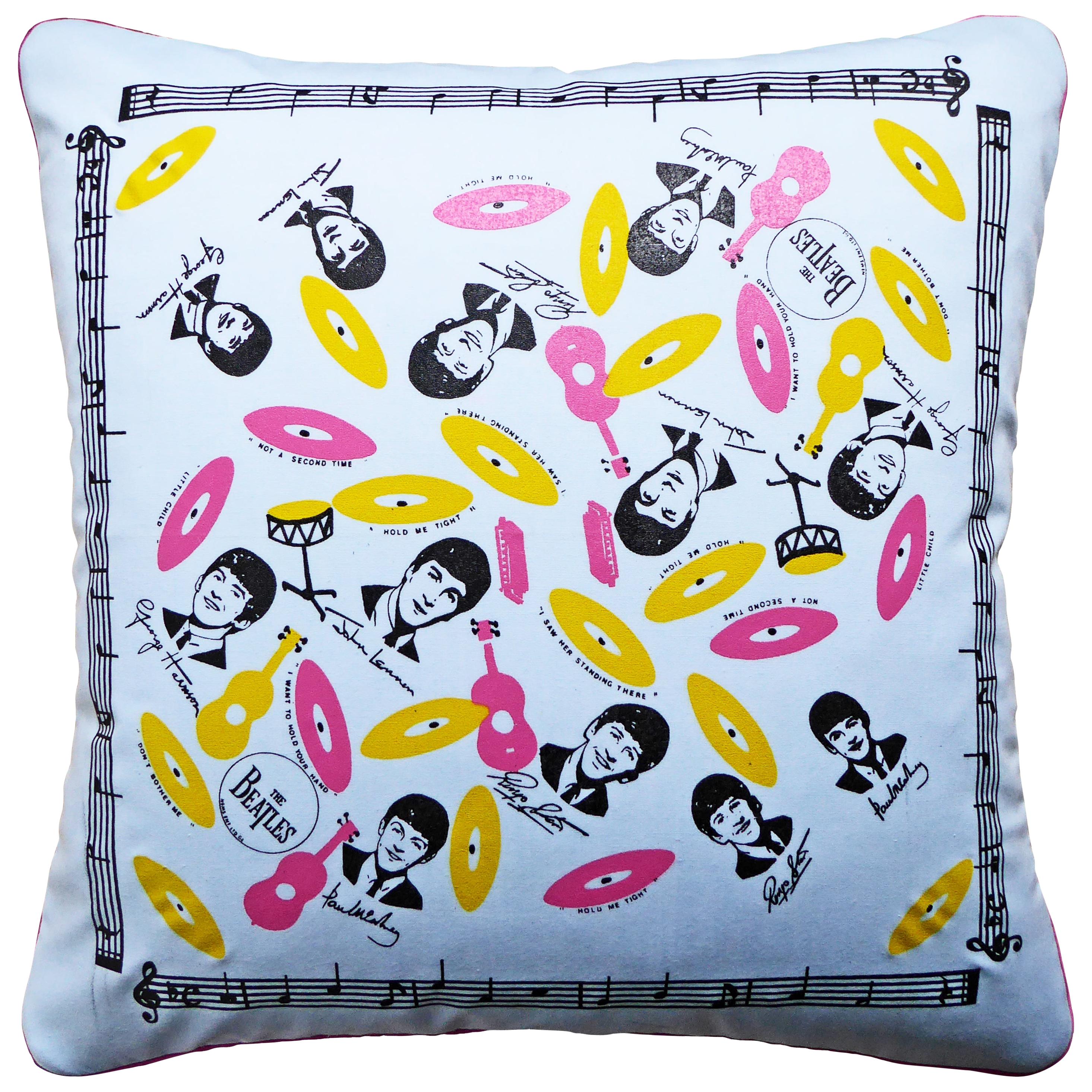 Vintage Cushions 'The Beatles' Bespoke Luxury Pillow/Cushion, Made in UK