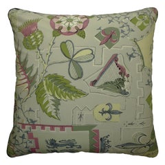 Vintage Cushions 'The Royal Thistle' Bespoke Made Luxury Silk Pillow Made in UK