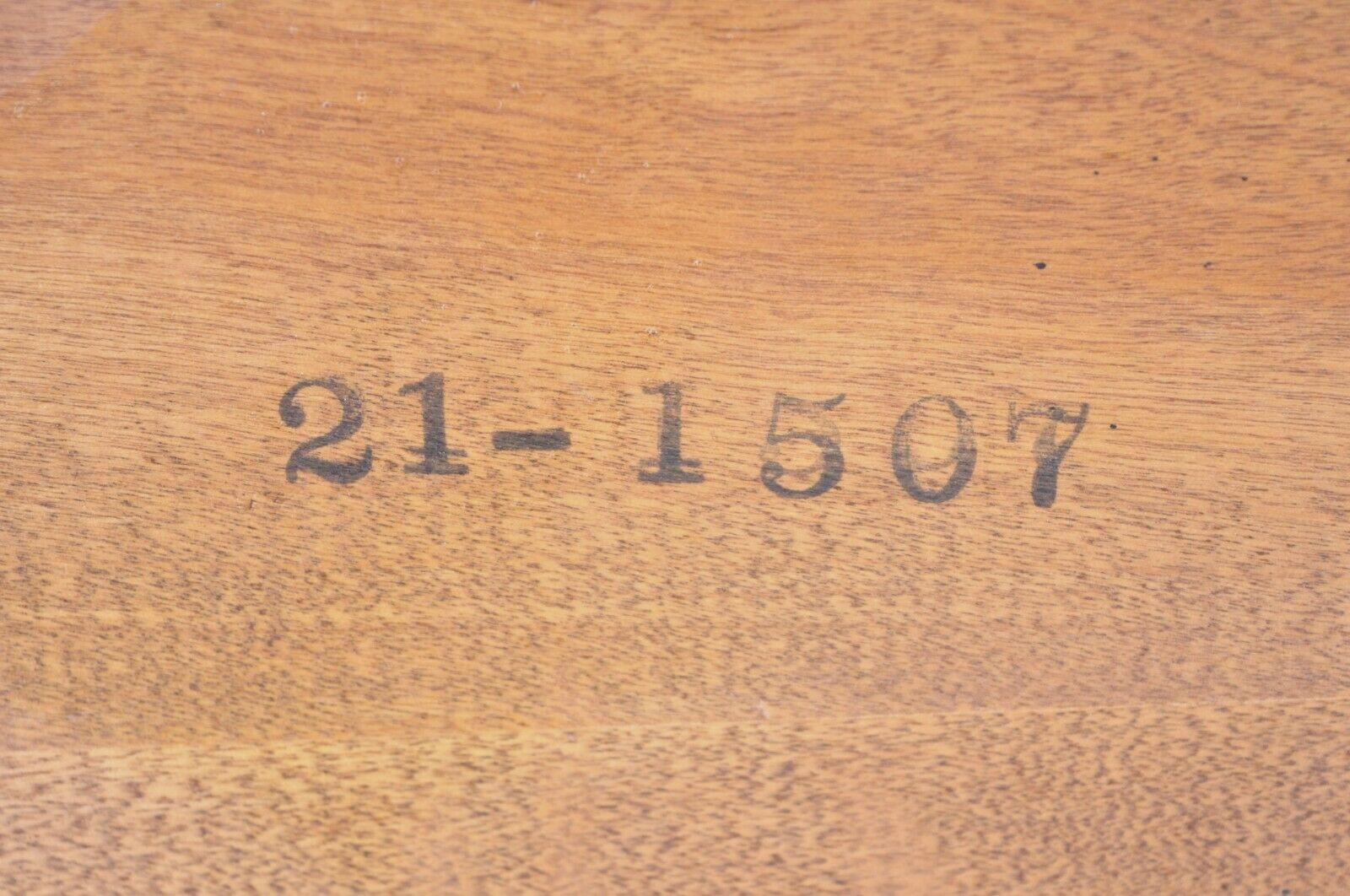 20th Century Vintage Cushman Maple Wood Settee Bench Carved Eagle Back Deacons Bench