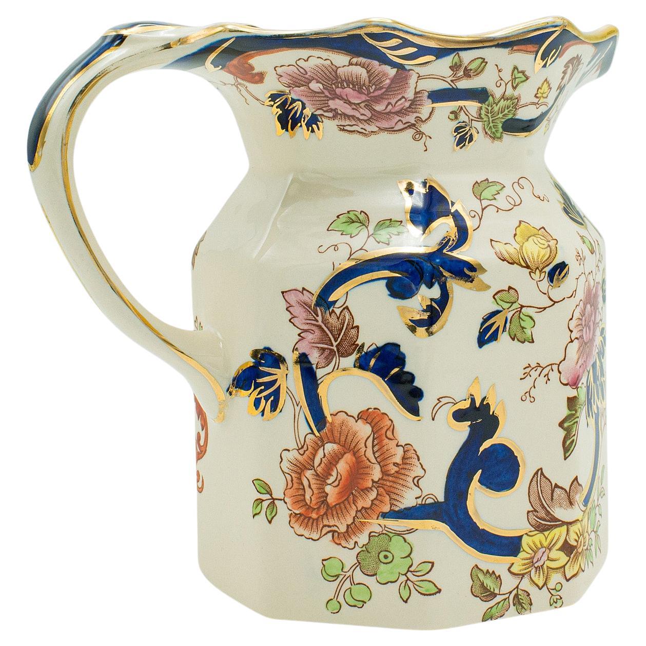 Vintage Custard Jug, English, Ceramic, Pouring, Serving, Pot, Late 20th Century For Sale