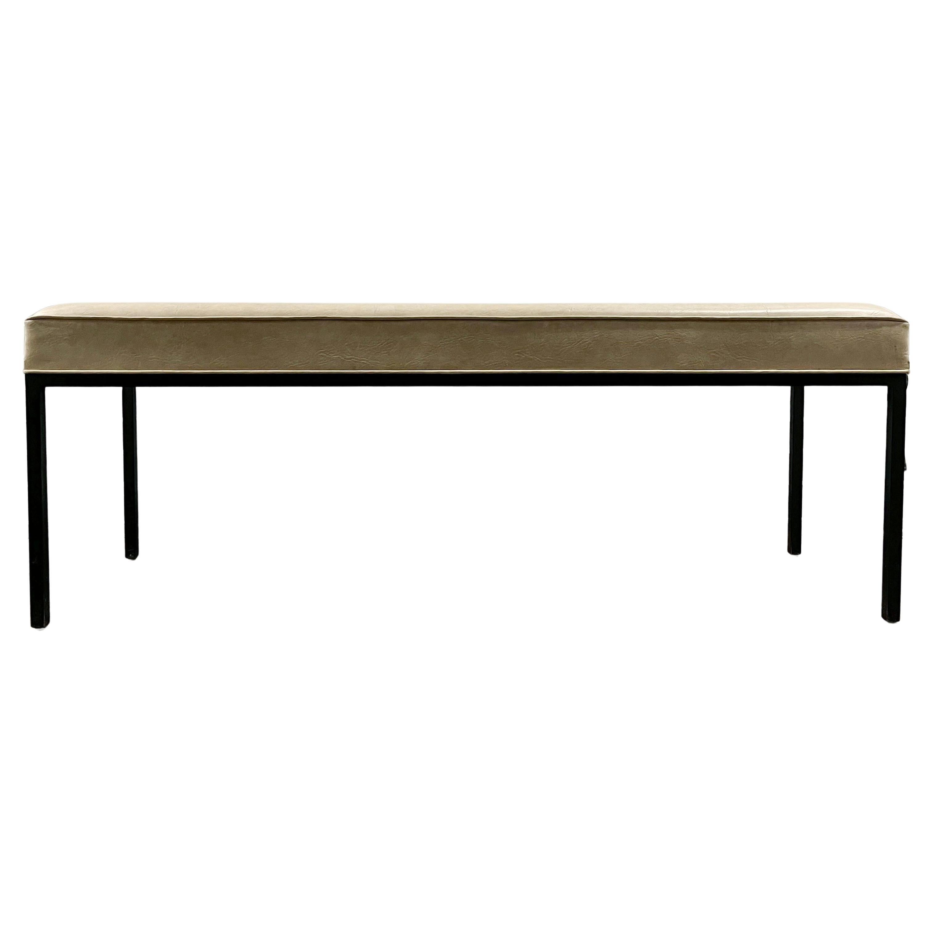 Vintage Custom Architectural SOLID Metal Bar Bench