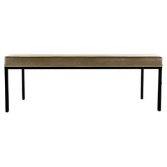 Vintage Custom Architectural SOLID Metal Bar Bench