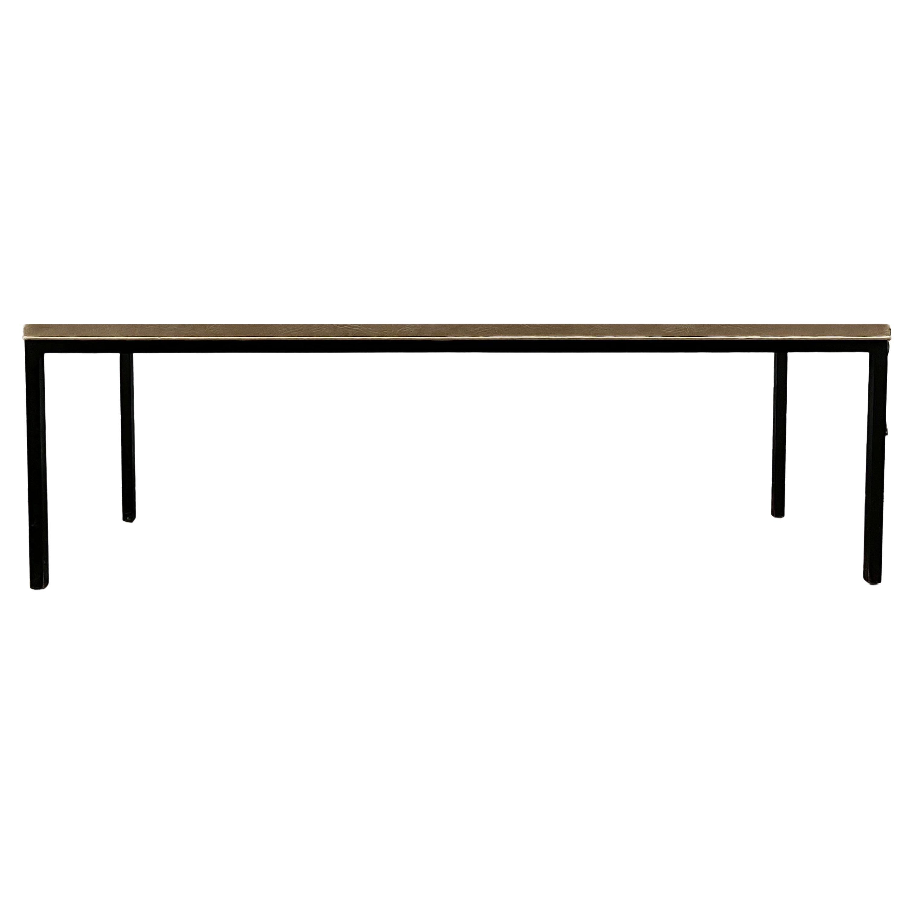 Vintage Custom Architectural SOLID Metal Bar Coffee Table / Low Console