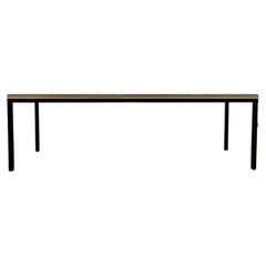 Table à café / Console basse en métal massif, architecture vintage sur mesure
