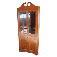 Used Custom Black Walnut 1pc Corner Cabinet Federal Style