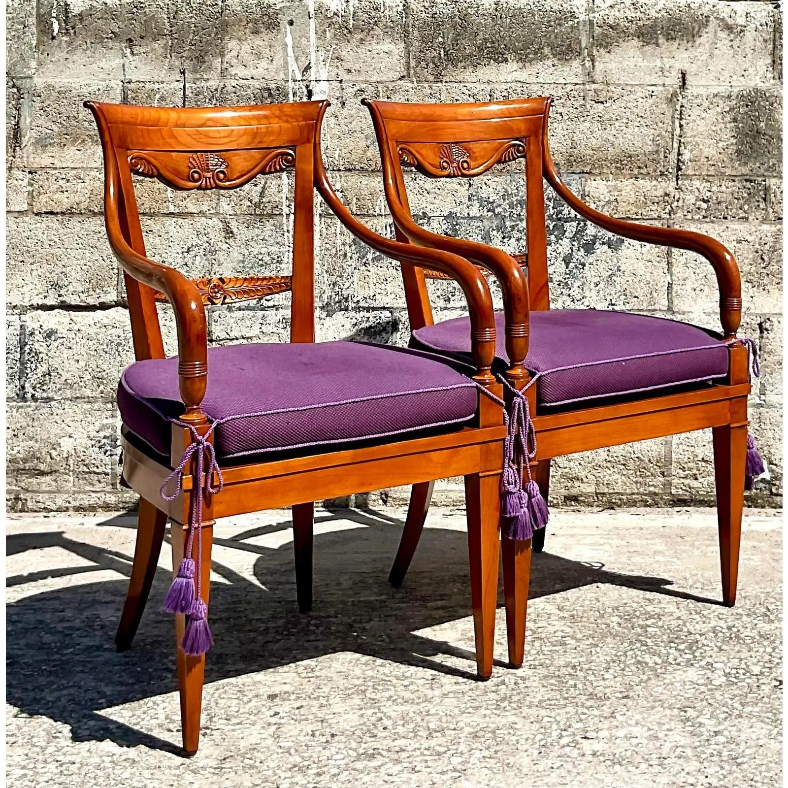 Italian Vintage Custom Built KPS Group Arm Chairs - a Pair For Sale