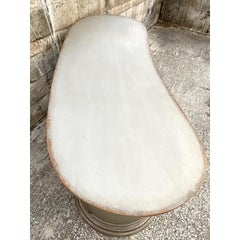 Vintage Custom Curved Executive Desk