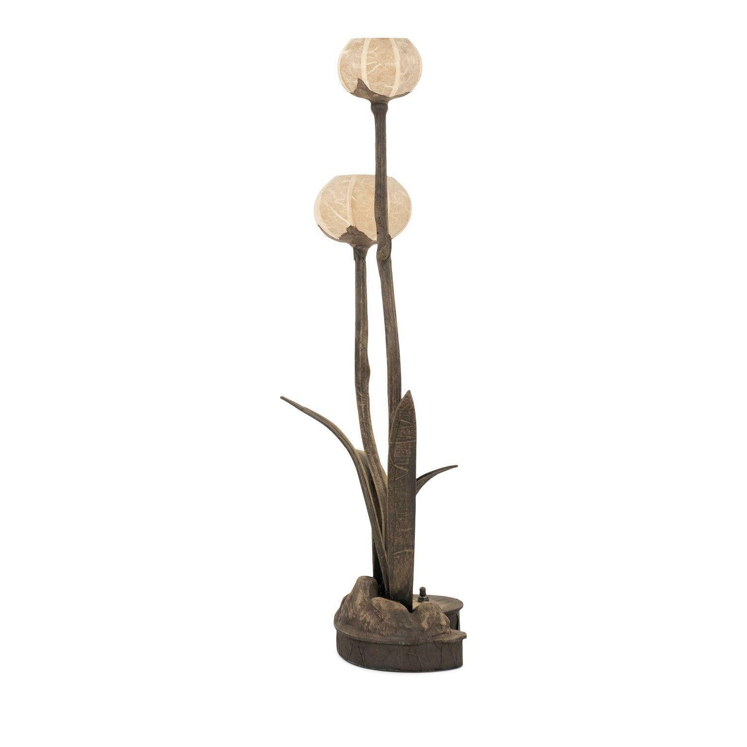 Vintage Custom 'Flower' Table Lamp In Fair Condition For Sale In Houston, TX