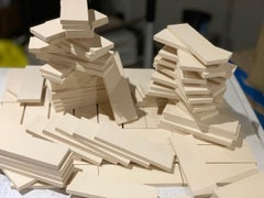 Vintage Custom French Mini Subway Tiles, Cerafrance Normandie, Biscuit