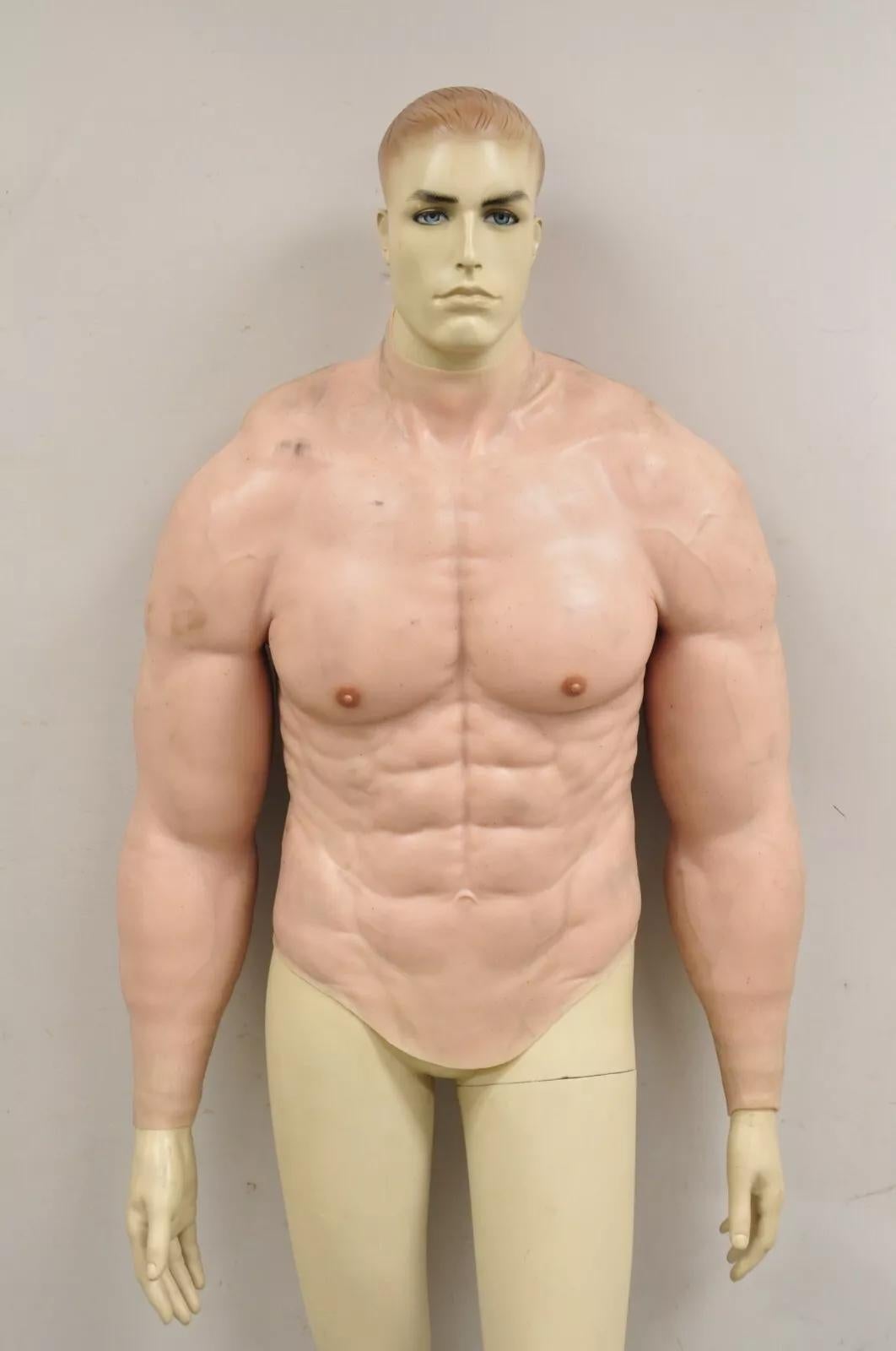 Figura masculina de silicona de tamaño natural con textura de piel de gelatina. Finales del siglo XX. Medidas: 70