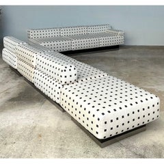 Vintage Custom Geometric Sectional Sofa
