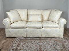 Vintage Custom Ivory Upholstered Sofa by Stickley