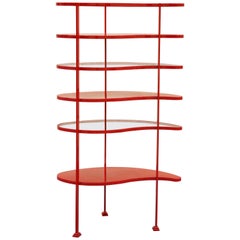 Vintage Custom-Made Atomic Shelf Vitrine