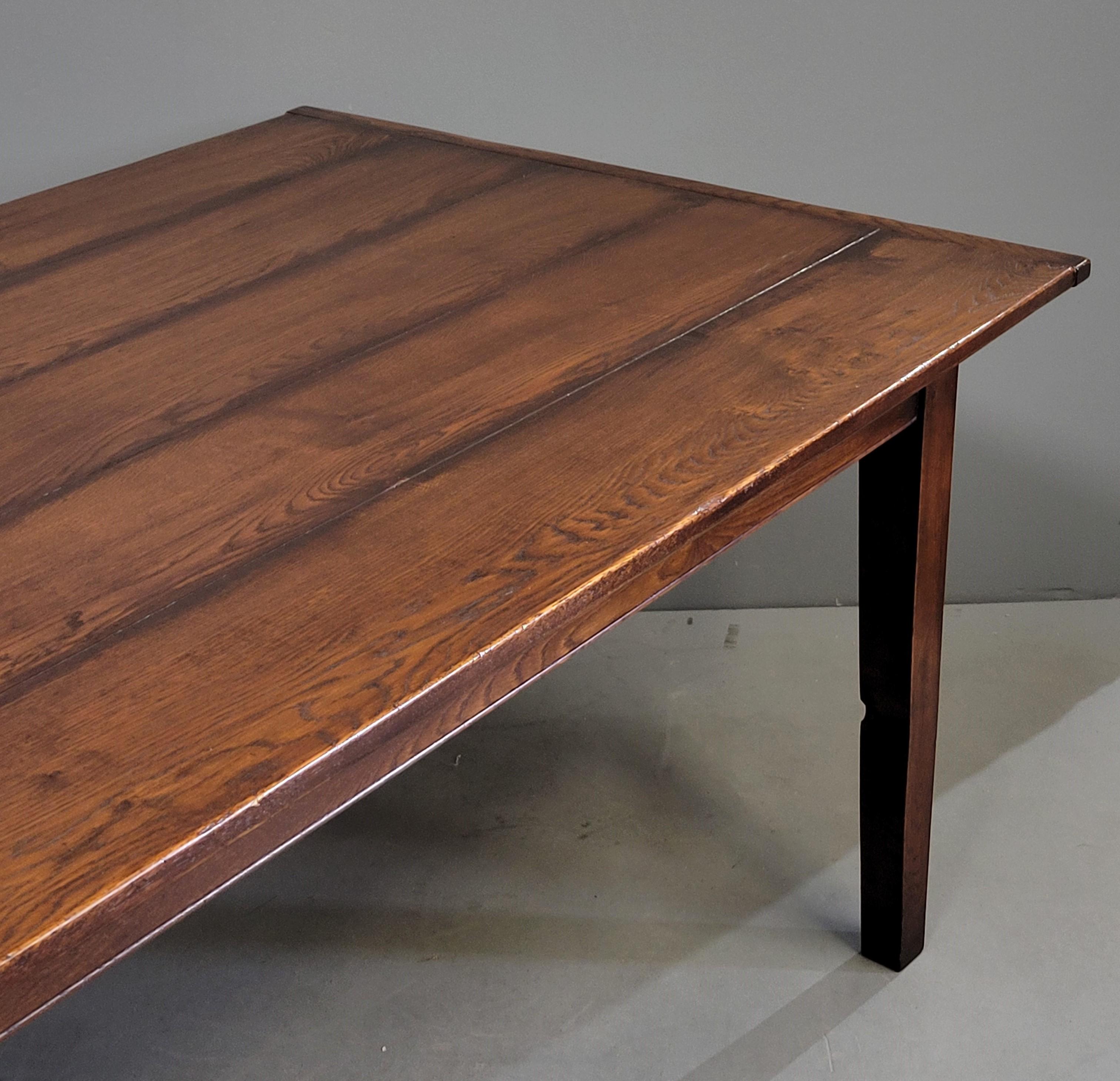 British Vintage English Oak Farmhouse Table