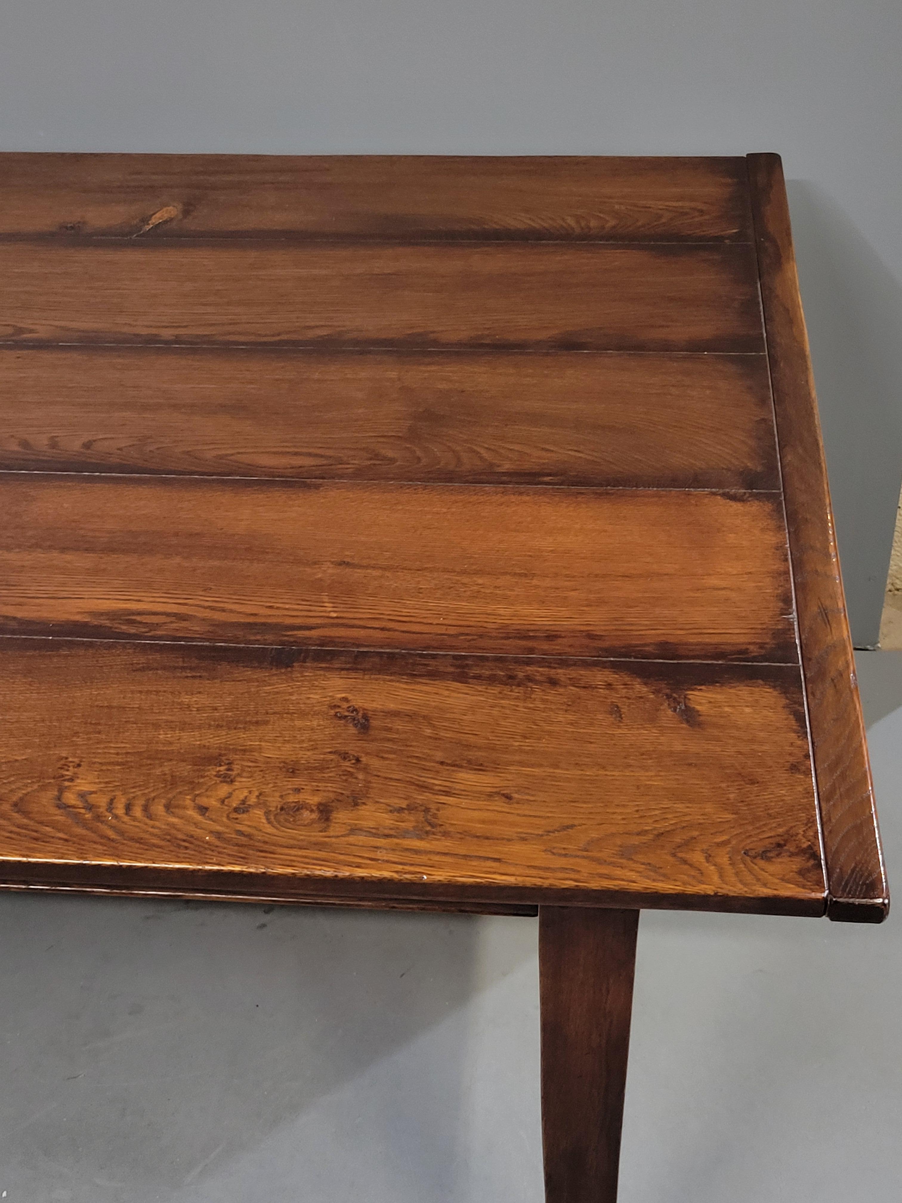 Vintage English Oak Farmhouse Table In Good Condition In Centennial, CO