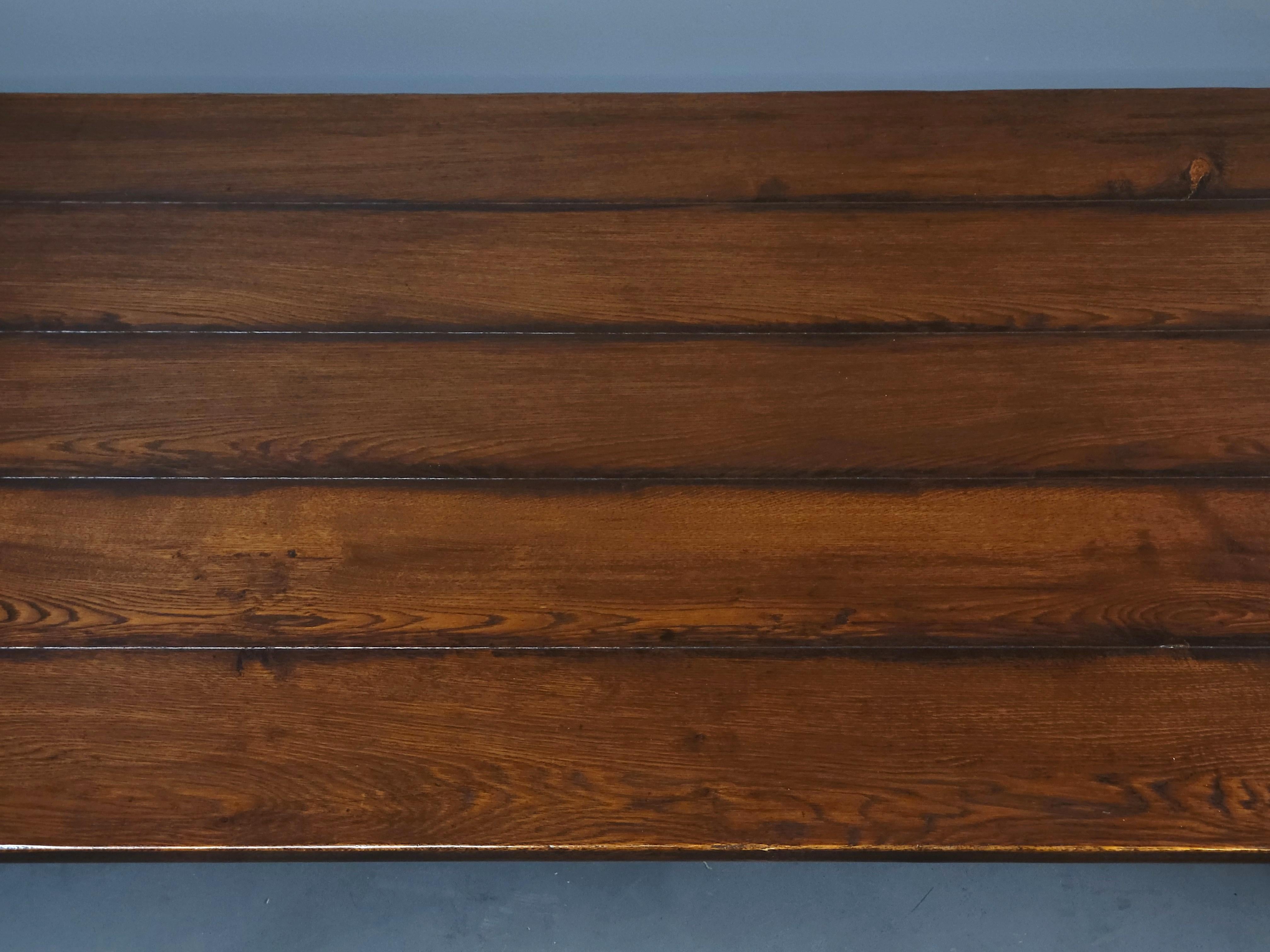 Vintage English Oak Farmhouse Table 1