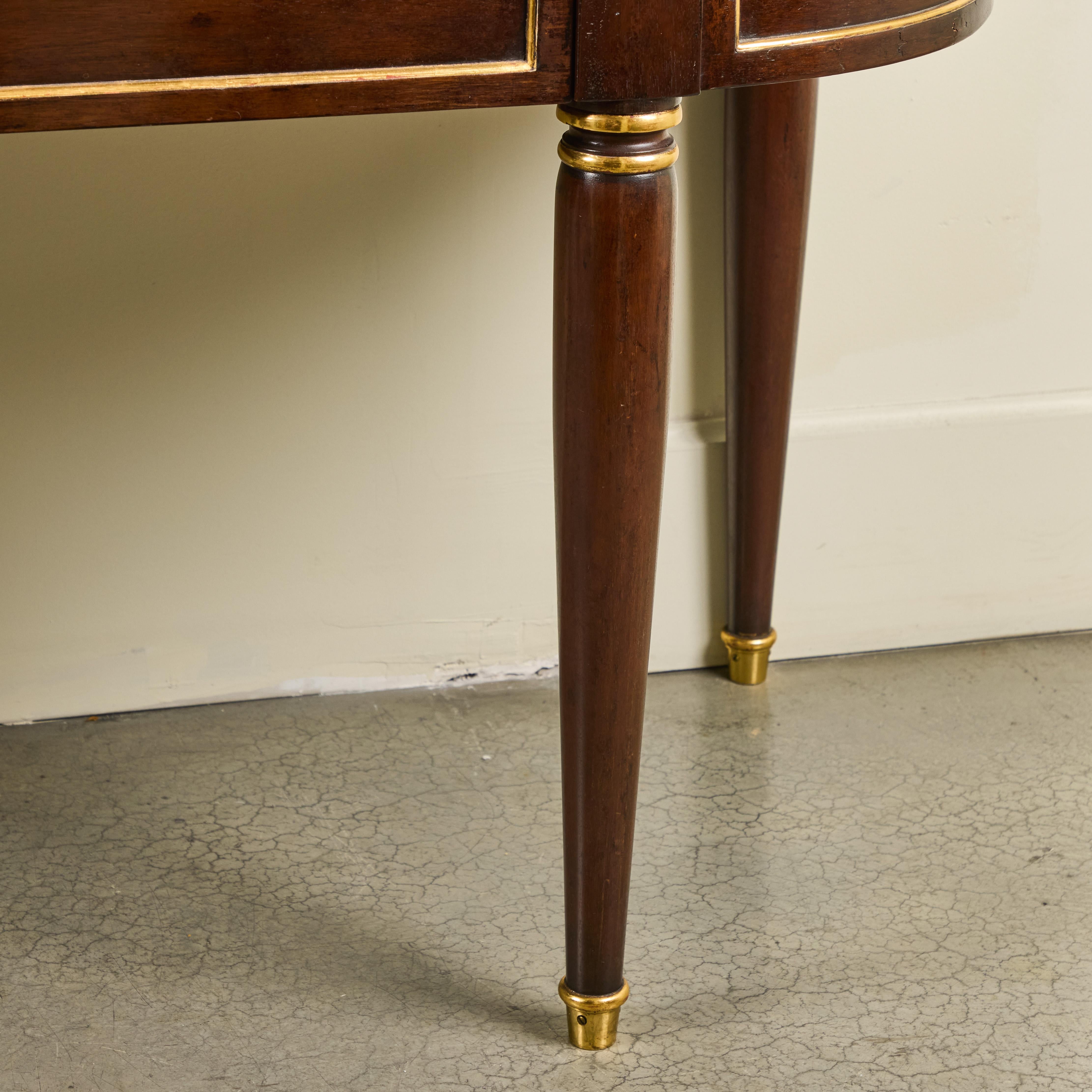 Vintage Custom Made Mahogany Sideboard w/ 22k Detailing For Sale 1