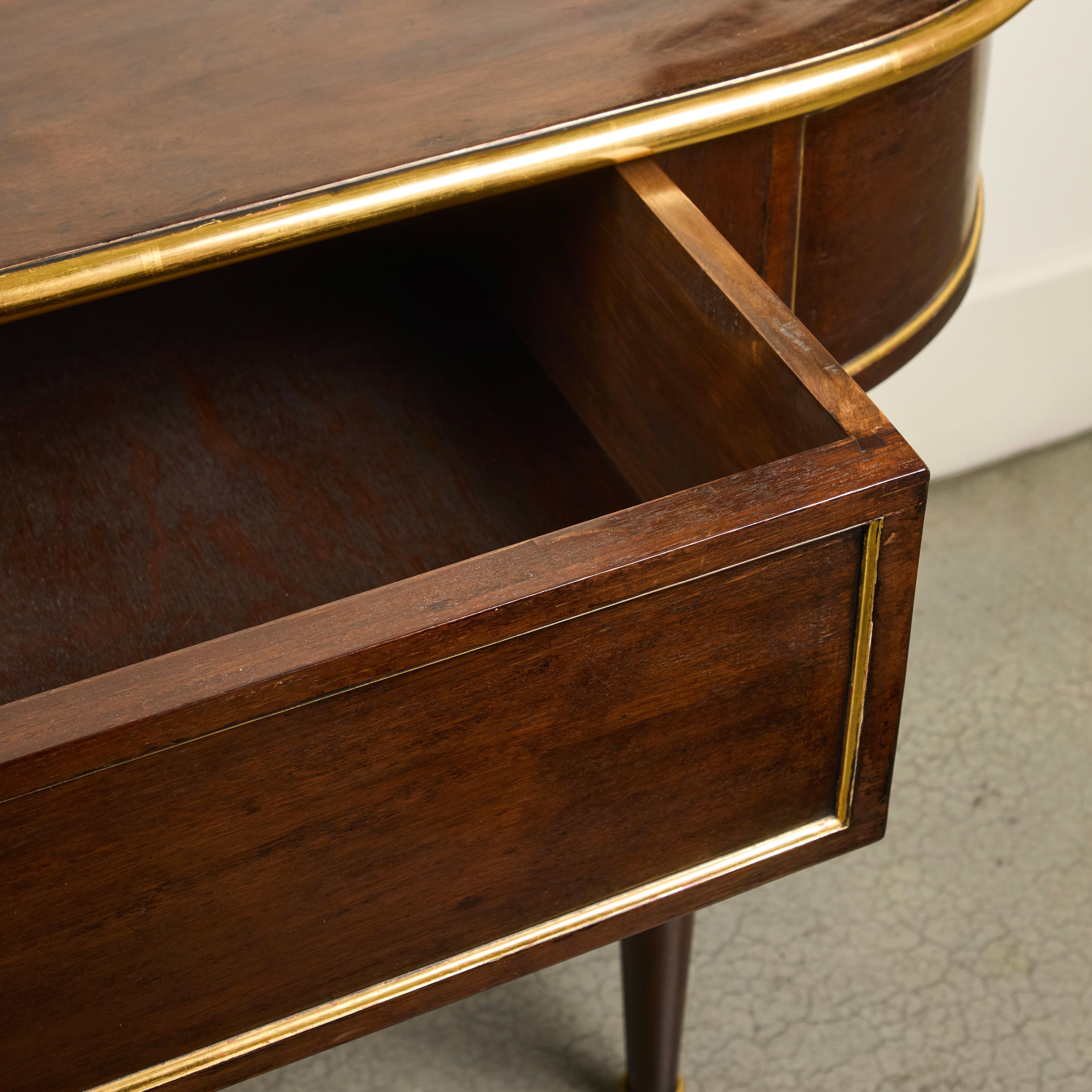 Vintage Custom Made Mahogany Sideboard w/ 22k Detailing For Sale 3