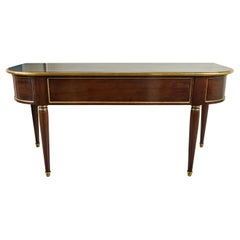 Buffet vintage en acajou fait sur mesure avec des détails en 22k