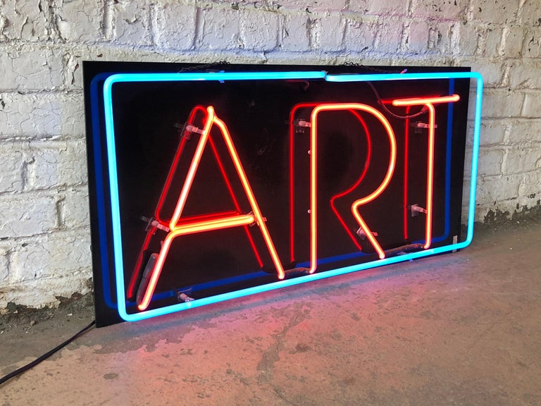 Vintage Custom Neon "Art" Sign at 1stDibs