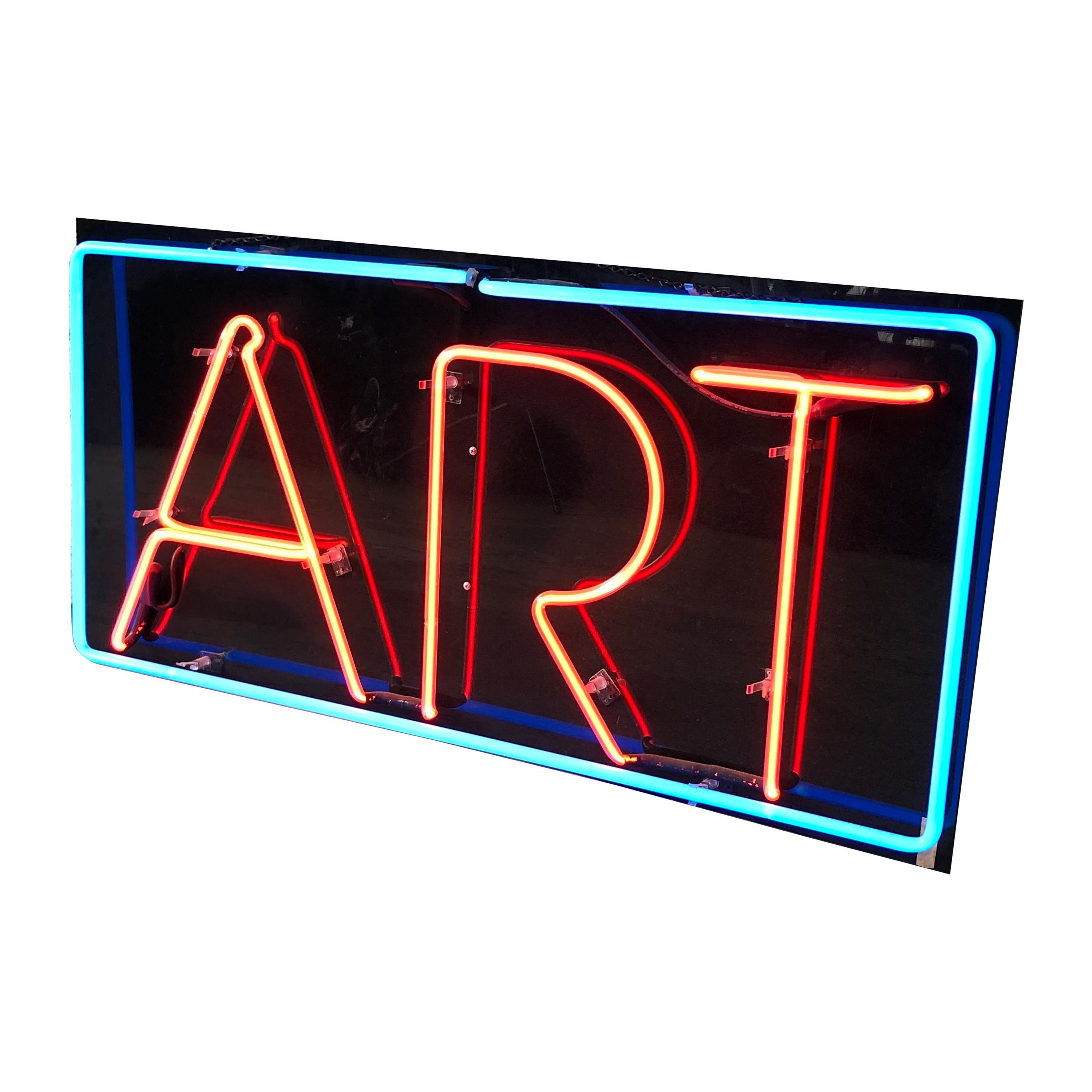 Vintage Custom Neon "Art" Sign