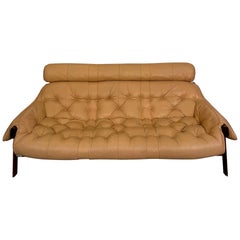 Vintage Percival Lafer MP-41 Series Brazilian Leather Sofa