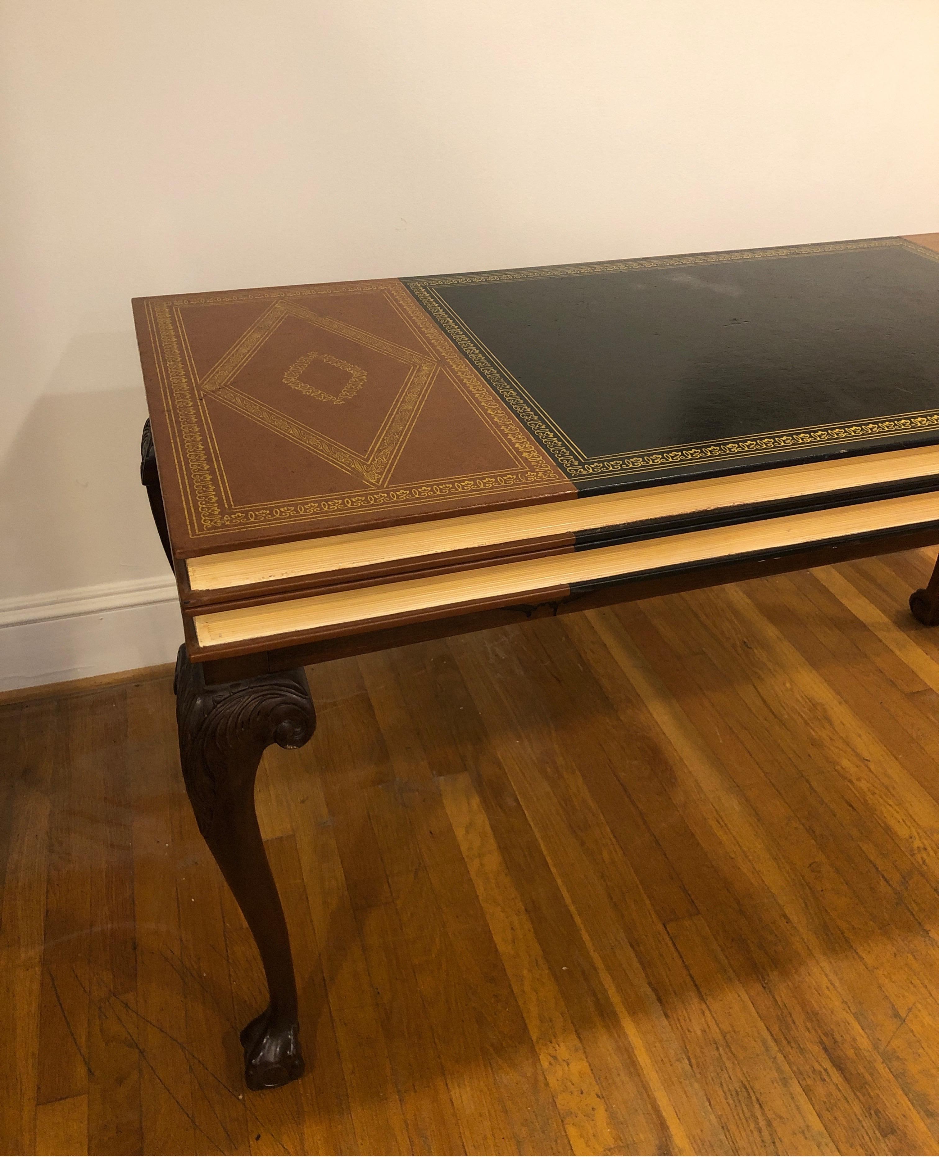 Leather Vintage Custom Pulaski Writing Desk, Style of Theodore Alexander/Maitland Smith For Sale
