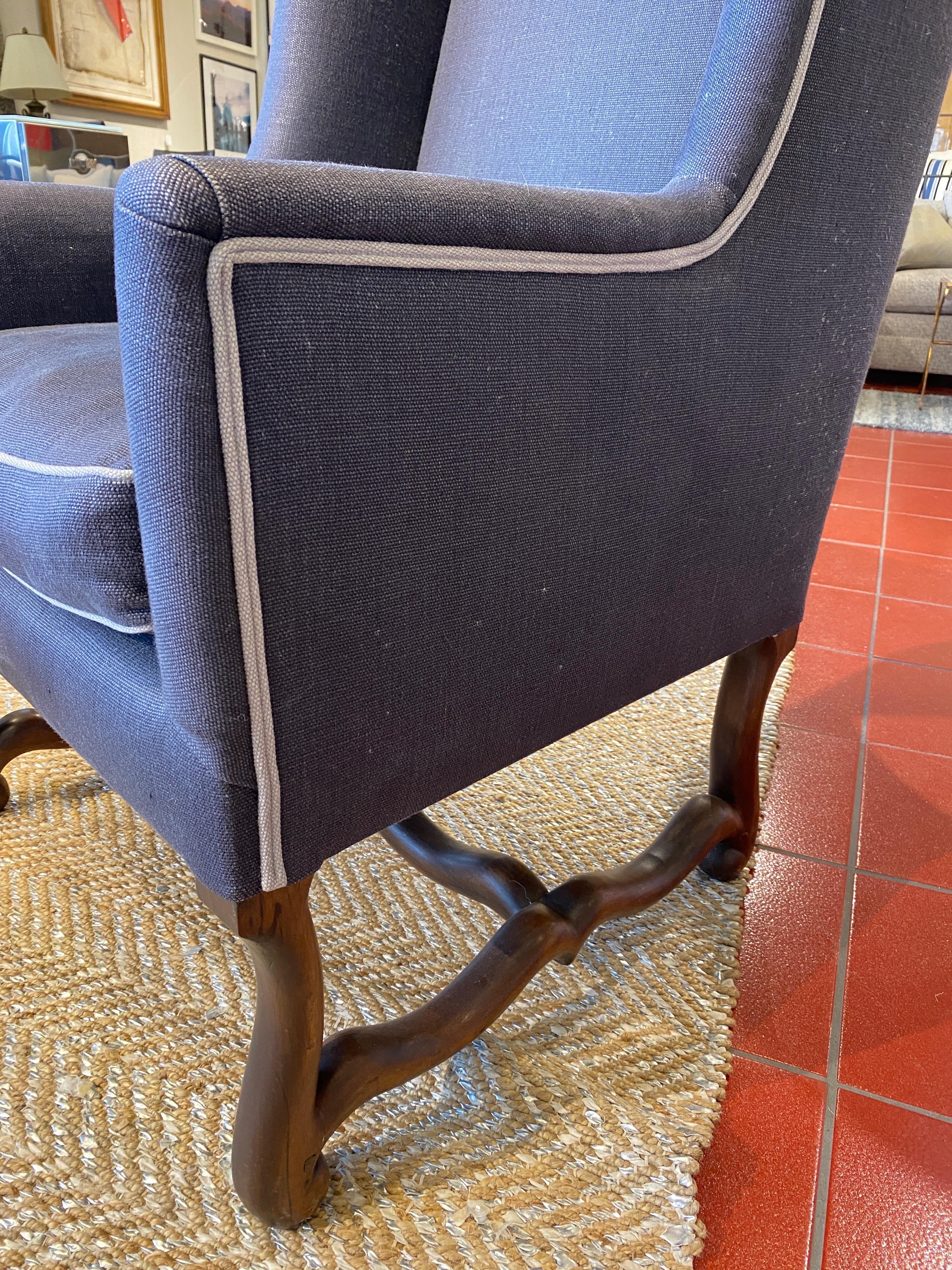 20th Century Vintage Custom Swedish Wingback Chair