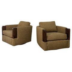 Vintage custom swivel chairs -pair