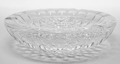 Vintage Cut Crystal Clear Glass Ashtray Monogrammed