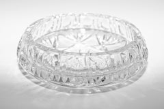 Vintage Hand-Crafted Cut Crystal Ashtray, Star Design, Italy, 1960s