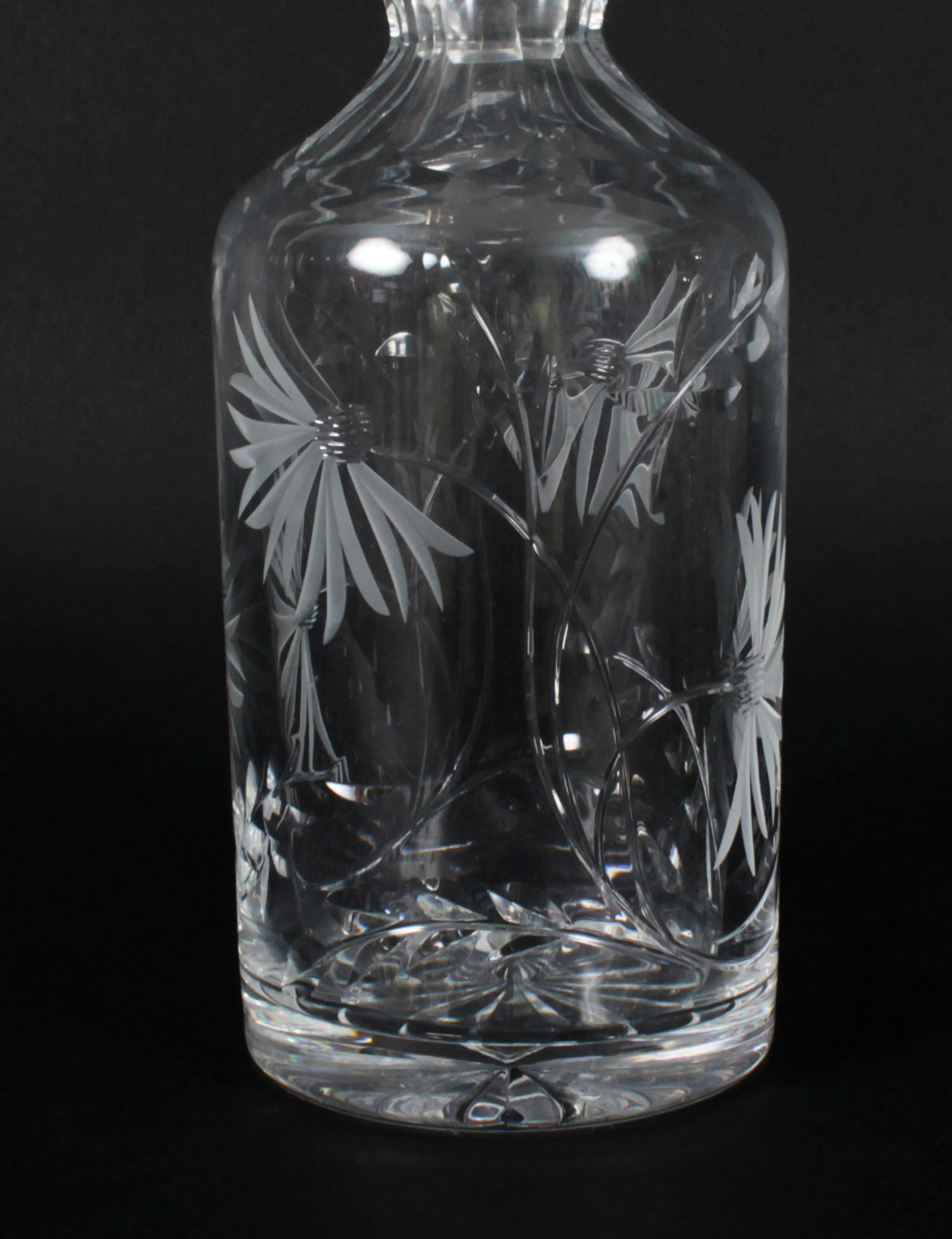Vintage Cut Crystal Glass Decanter For Sale 1