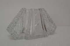 Vintage Vase aus geschliffenem Kristallglas, Novy Bor Glassworks, 1950er Jahre.