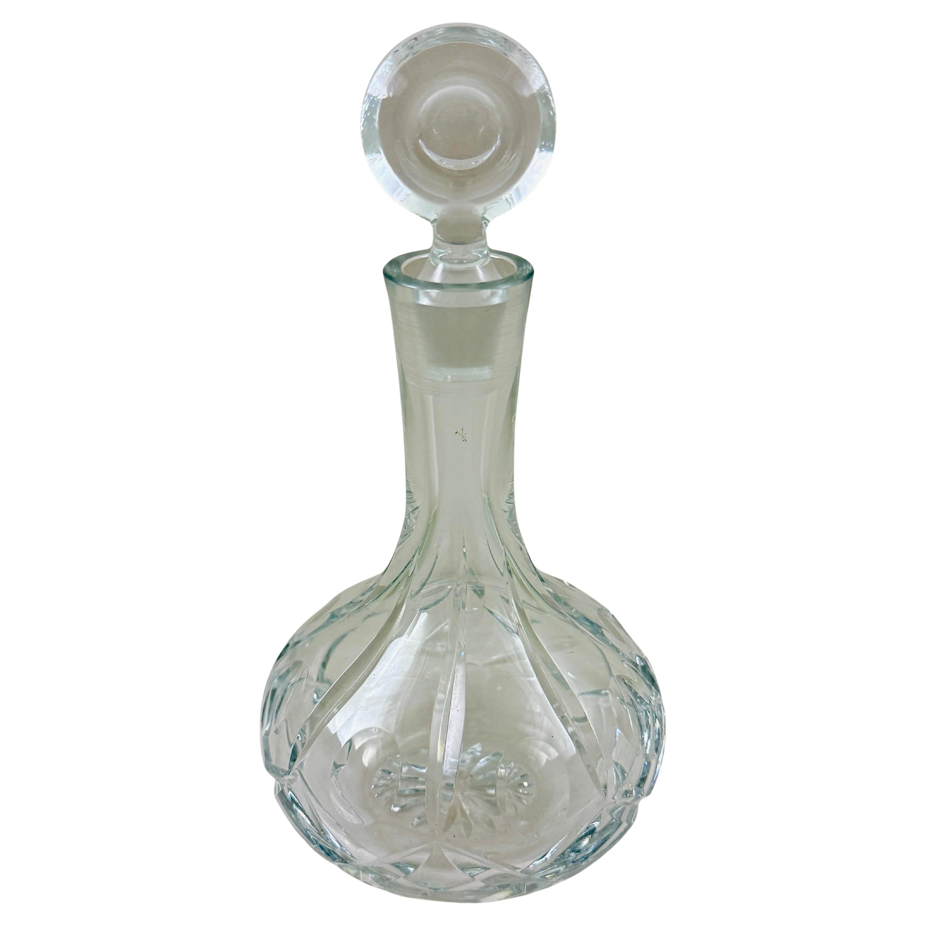 Vintage Cut Crystal Schiff Kapitäne Liquor Dekanter