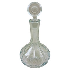 Vintage Cut Crystal Ship Captains Liquor Decanter