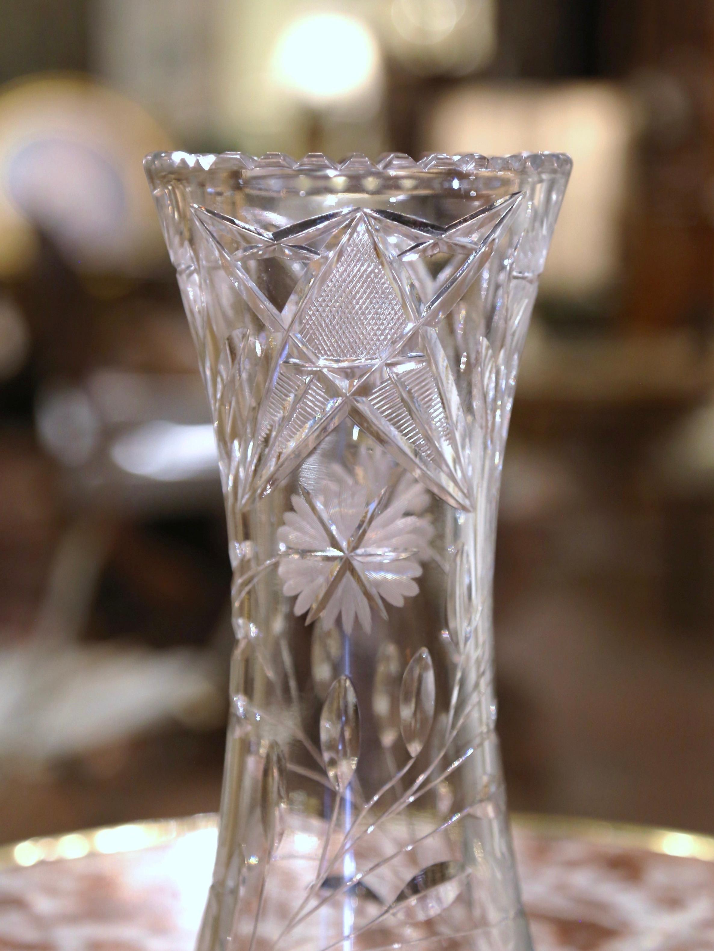 vintage cut glass vases for sale