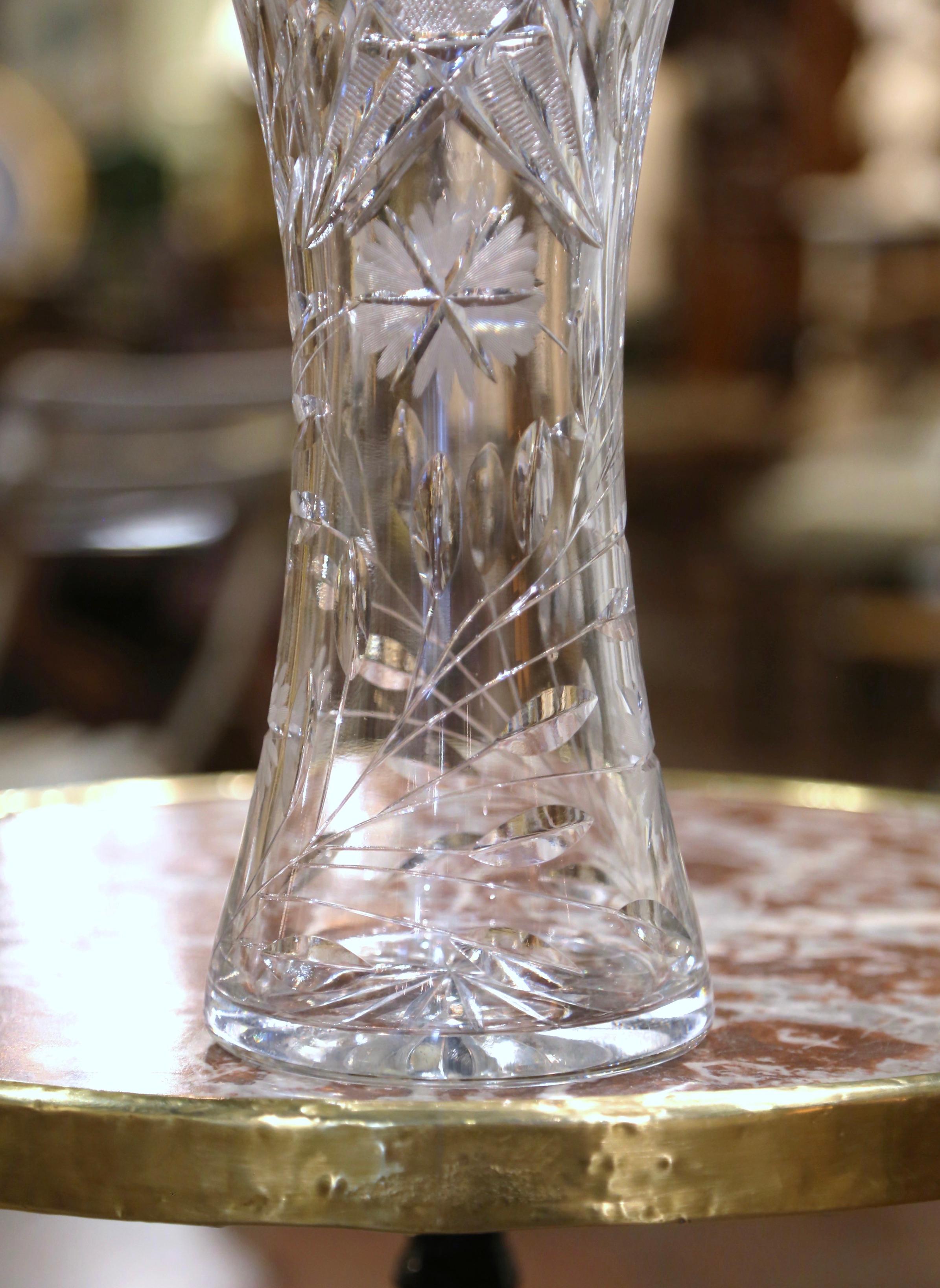 vintage cut glass vases for sale