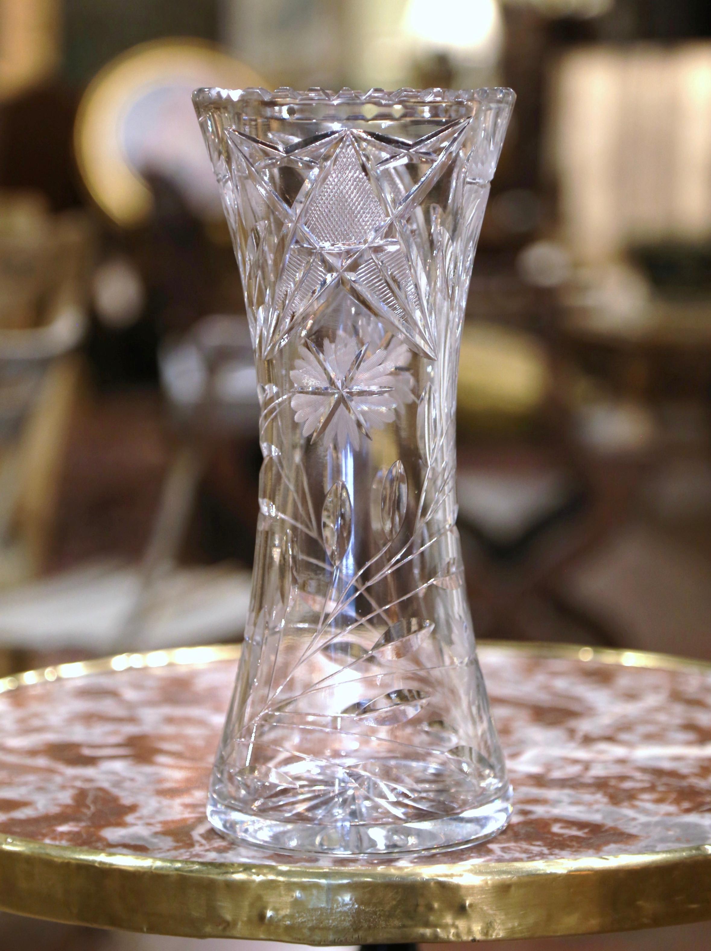 vintage crystal vase