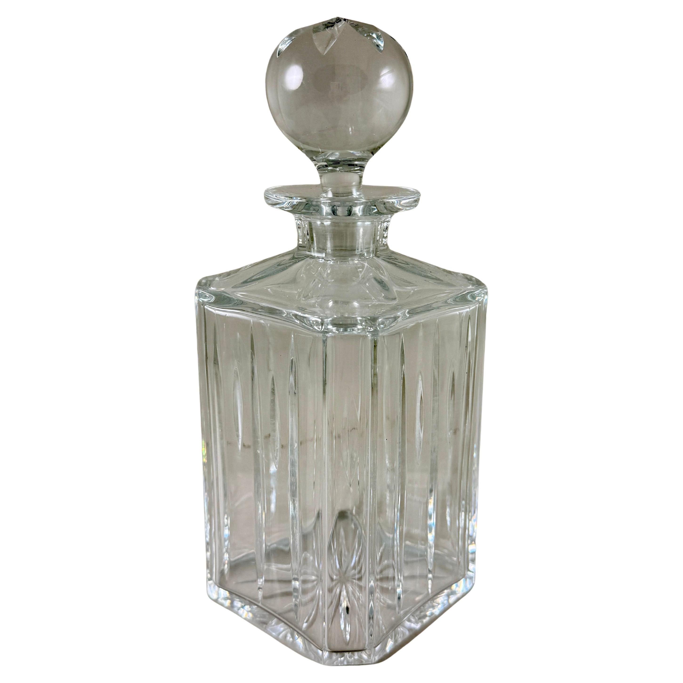 Vintage Cut Crystal Whiskey Decanter