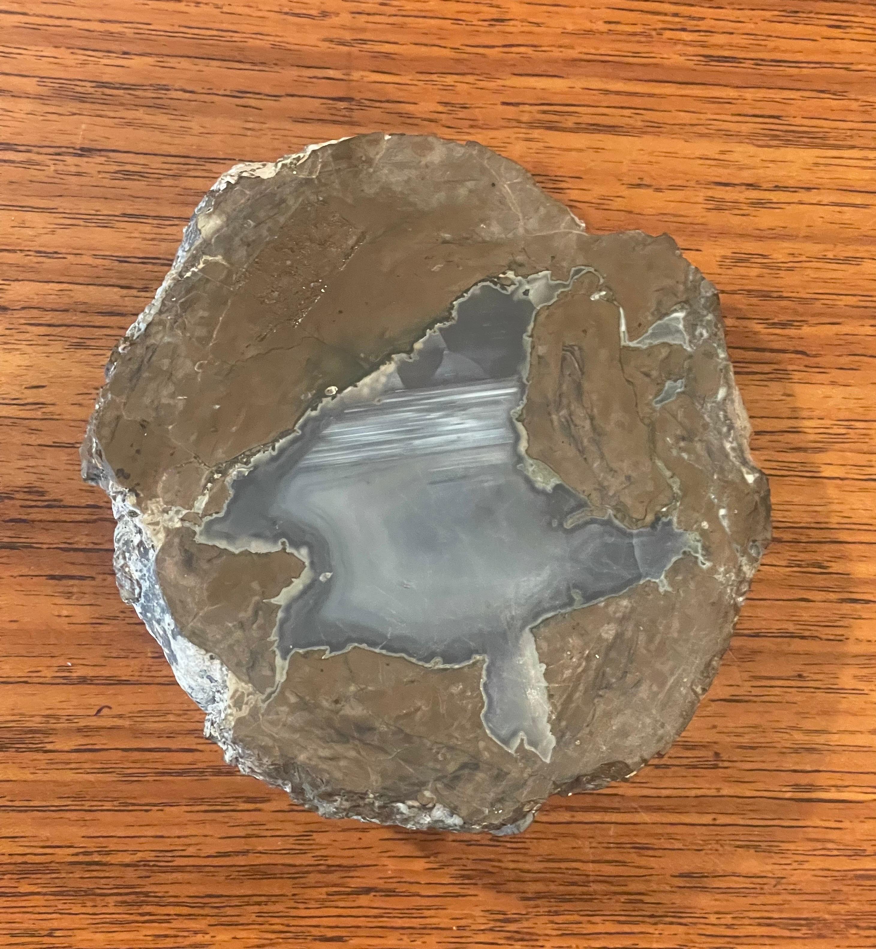 Vintage Cut Geode Paperweight For Sale 1