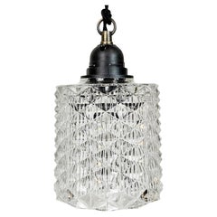 Vintage-Deckenleuchte aus geschliffenem Glas, 1970er Jahre