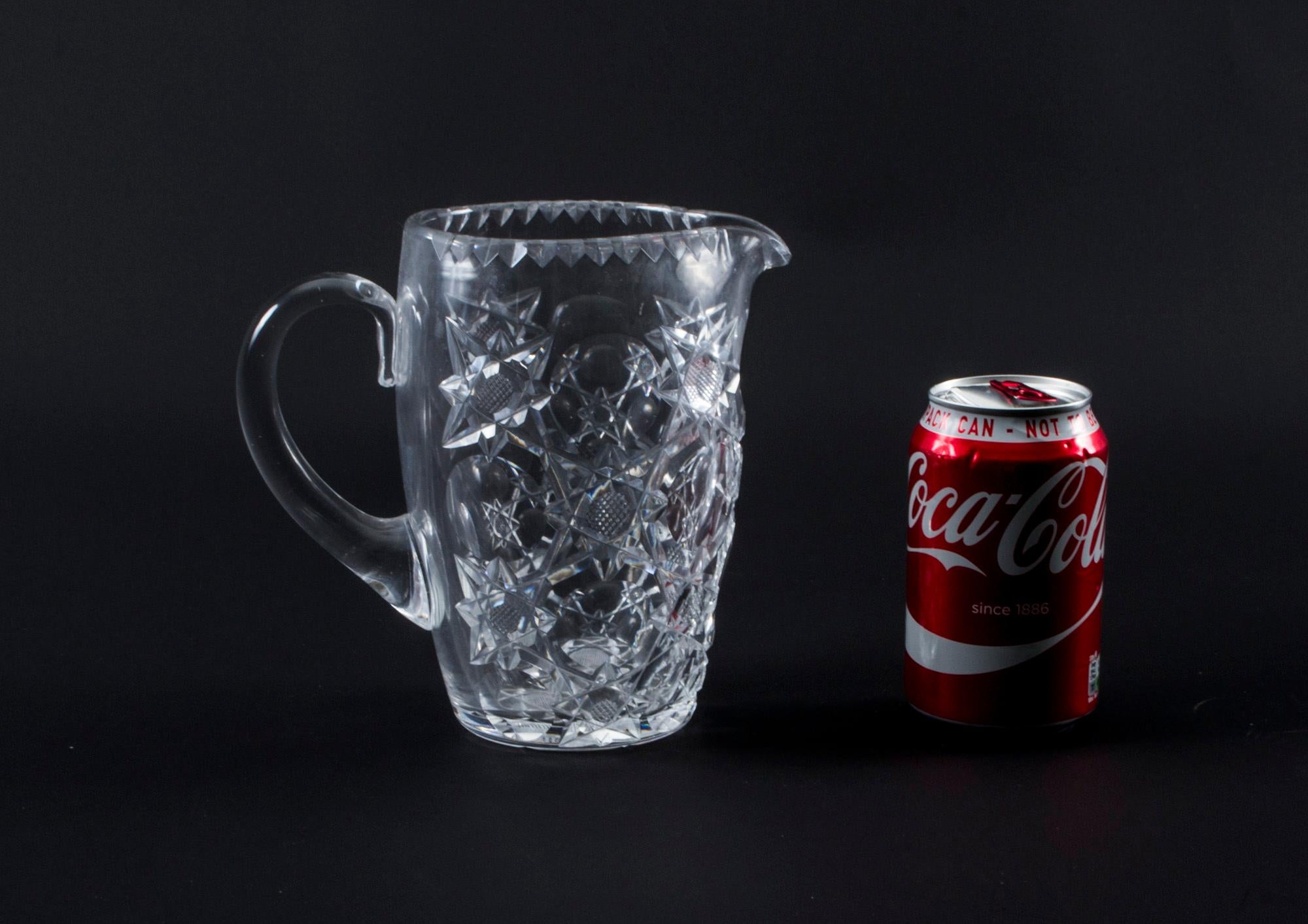 Aiguière Vintage en verre cristallin taillé Milieu du 20ème siècle en vente 1
