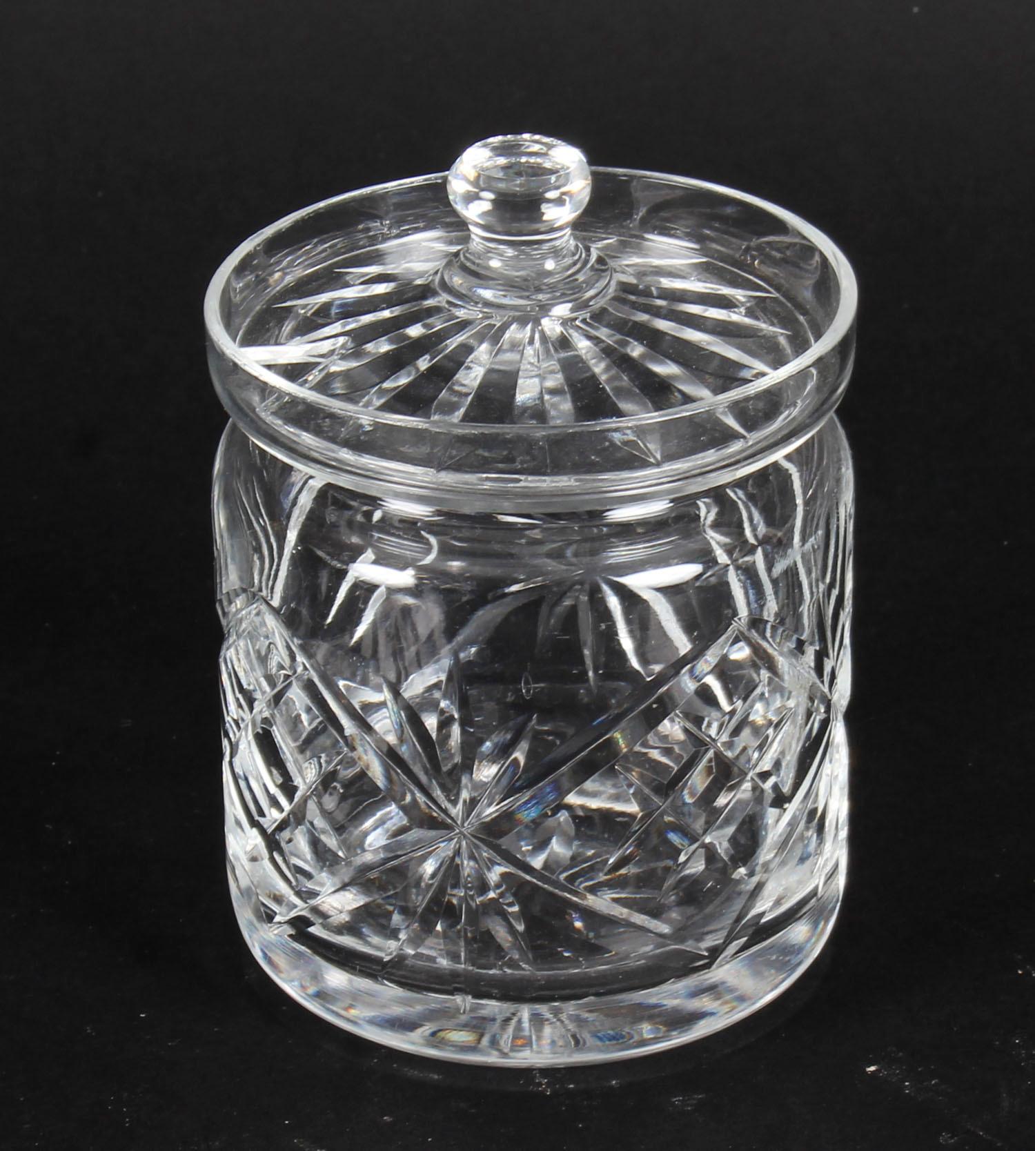 crystal jar with lid