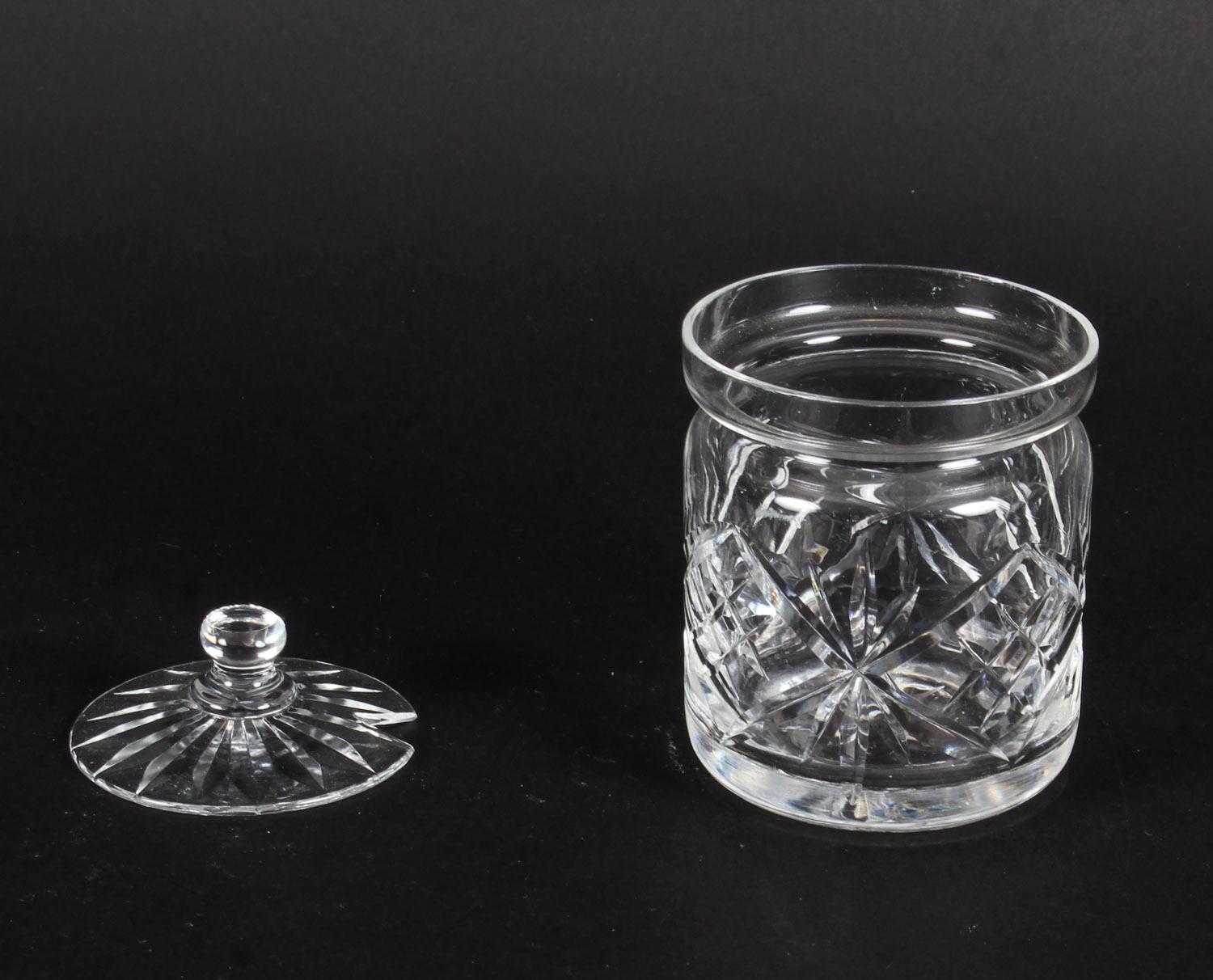 vintage crystal jar with lid