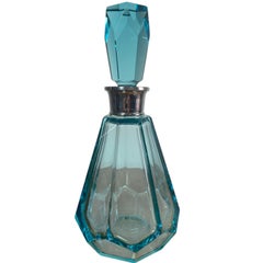 Vintage Cut Glass Decanter Art Deco